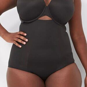 Plus Size 3X 22/24 Invisible Sculpt Ultra High-Waist Brief Black Shapewear panty